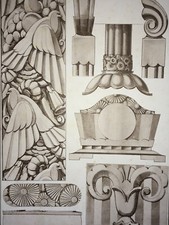 LERNY Sculptures Furniture HELIOGRAVURE Reaper THEZARD Engraving 1929