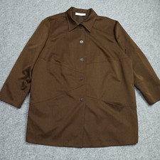 Ulla Popken Femmes Veste Blazer DE 50 UK 24 US 20 Marron Habillé Carrière Visite