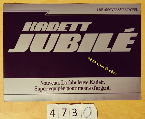 Opel kadett jubile série - jubile,