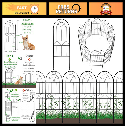 Decorative garden fence - garden,
