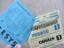 Ticket Billet  1988-89 Fcna Fcn Nantes Lille Losc  Stade Beaujoire football