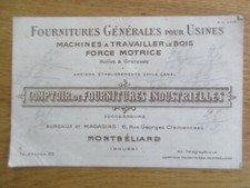  BUSINESS CARD GENERAL SUPPLIES FACTORIES WOOD MACHINE MONTBELIARD CANEL 1920