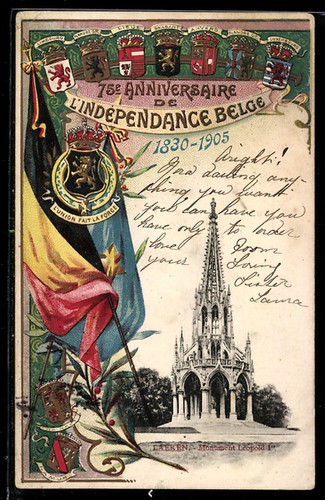Cpa laeken 75e - cpa, anniversaire