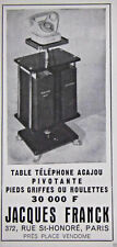 1956 JACQUES FRANCK PRESS ADVERTISEMENT TABLE ROTATING MAHOGANY PHONE