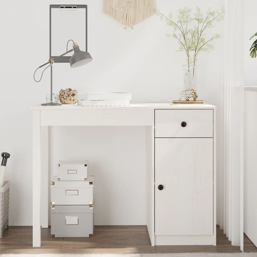 Bureau blanc 100x50x75cm bois - 100x50x75cm,