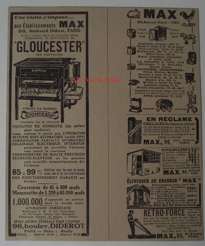 Publicité ancienne couveuse - publicité,