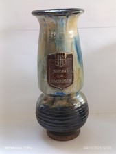 VASE COUPE EN GRES BOUFFIOULX CACHET GUERIN JOURNAL LA PROVINCE BELGIAN POTTERY