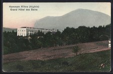 Old postcard Hammam R'Ihra, Grand Hotel des Bains 