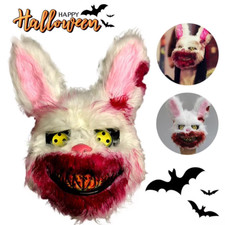 Masque Halloween Visage Lapin Peluche Sang Déguisement Horreur
