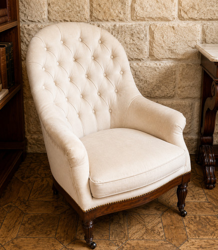 Fauteuil cabriolet acajou - fauteuil,