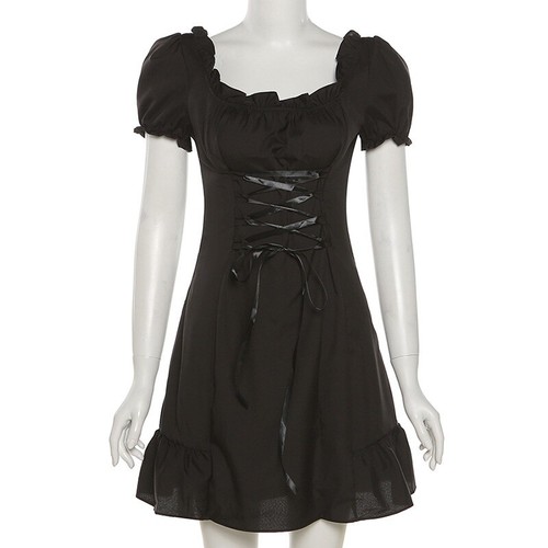 Robe midi gothique col - midi,