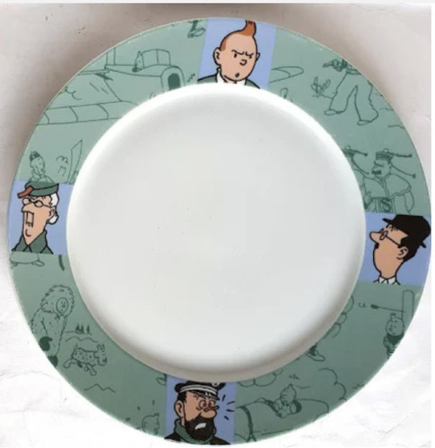 Tintin assiette porcelaine - assiette,