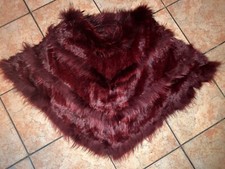 Poncho Fourrure Véritable Tricoté Neuf