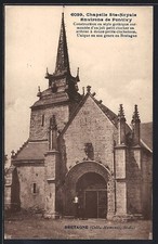 Old postcard Ste-Noyale, Chapelle Ste-Noyale in Gothic style unique in Brittany 