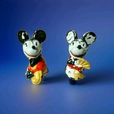 Mickey et Minnie, 2 tirelires années 30 en faience d'onnaing