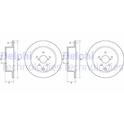 Disques frein delphi - 2x, de