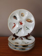 4 ASSIETTES A HUITRES /