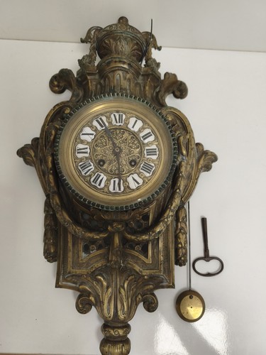 Cartel mural ancien bronze