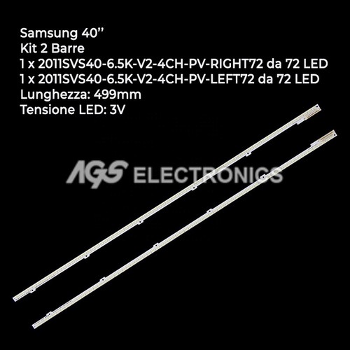 Kit barres bandes 72 tv - 2,