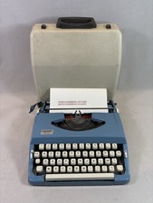 Blue Nogamatic 400 Typewriter Cleaned Revised, + Ribbon New 70s