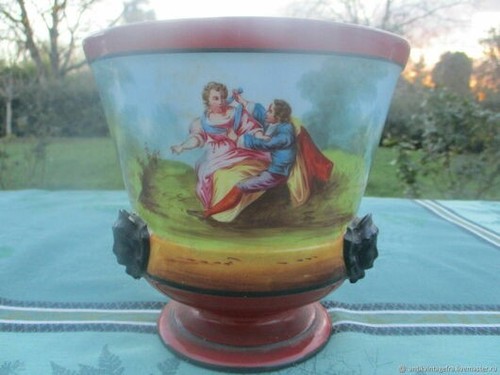 Antique hand painted - antique, planter