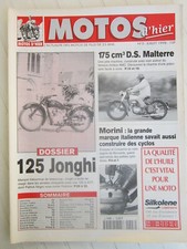 MOTOS d' hier N° 3 / dossier 125 Jonghi / D.S. Malterre 175cm3/ Morini