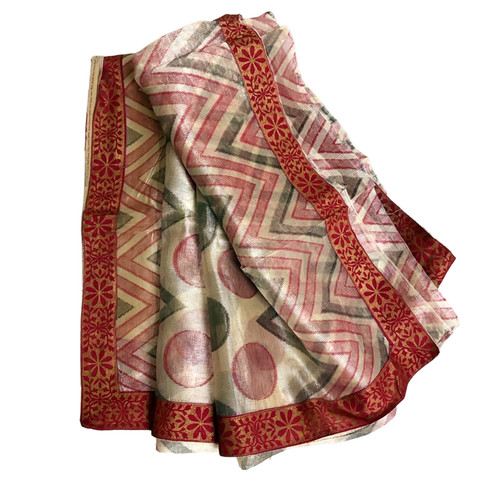 Robe beige sari - indien, vintage