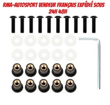10x Vis Kit de Fixation Bulle Moto Carénage Ecrou Yamaha Kawasaki Suzuki Honda