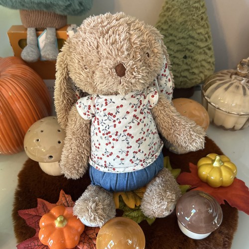 Doudou peluche lapin marron - peluche,