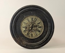 Antique 19th Century Industrial Patina Rustic Decor Advertising Wall Clock