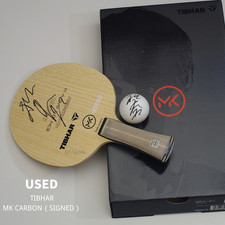SIGNED TIBHAR MK CARBON Table Tennis Blade + Signed Ball – Made in Japan