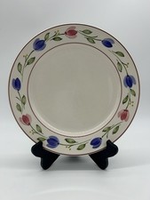 Hand Painted 10.5” Set Of 7 NIKKO Table Mates Spring Tulips Dinner Plates 756