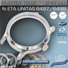 WATCH CASE HUNTER 44 MM, ST-STEEL, ETA UNITAS 6497/98, SAPPHIRE CRYSTAL, ARC