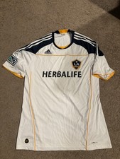 LA Galaxy Jersey Mens Large MLS Soccer Adidas Climalite Herbalife Shirt