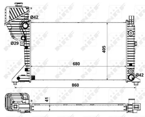 Radiateur eau ailettes - radiateur,