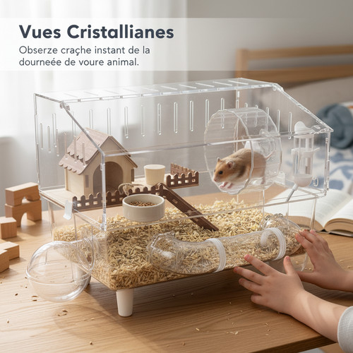 Logement hamster acrylique - hamster, 2