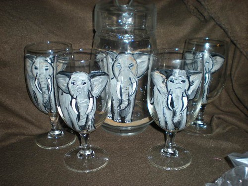Hand painted gray - painted, on