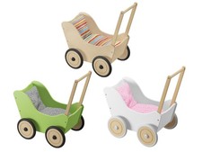 Landau de poupée en bois