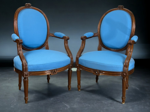Paire fauteuils xviiie - paire,