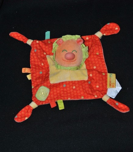 Peluche doudou lion - , plat