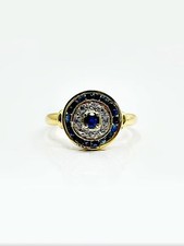 Bague Or 18K 3.06grs Saphirs
