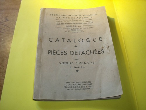 Catalogue pieces detachees - catalogue,