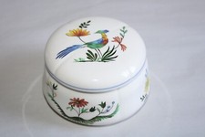 Gien earthenware candy jar decor birds of paradise, height 7.5 cm