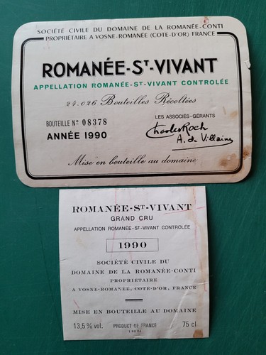 étiquette romanée vivant - Étiquette, romanée-st-vivant