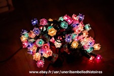 Guirlande lumineuse  électrique sapin de Noël, 100 lampes multicolores, vintage