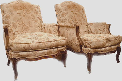 Paire fauteuils finement - paire,