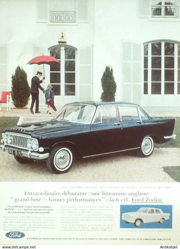 Publicite auto ford zodiac - publicite,