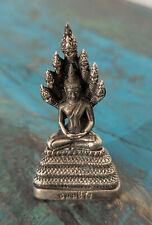Beau Petit Bouddha Serpent En Argent, Statue De Naga Bouddha En TIBET