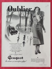 Press advertisement 1937 automobile Peugeot and sheath SCANDAL women's underwear