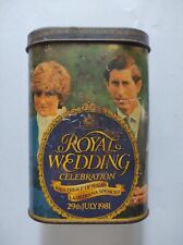 Royal Wedding Lady Diana Prince Charles Metal Box Antique Vintage 